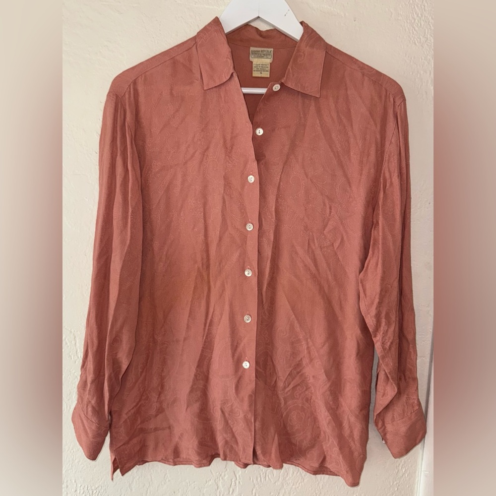 Vintage 80s 90s Banana Republic Safari & Travel Clothing Button Up Shirt Travel